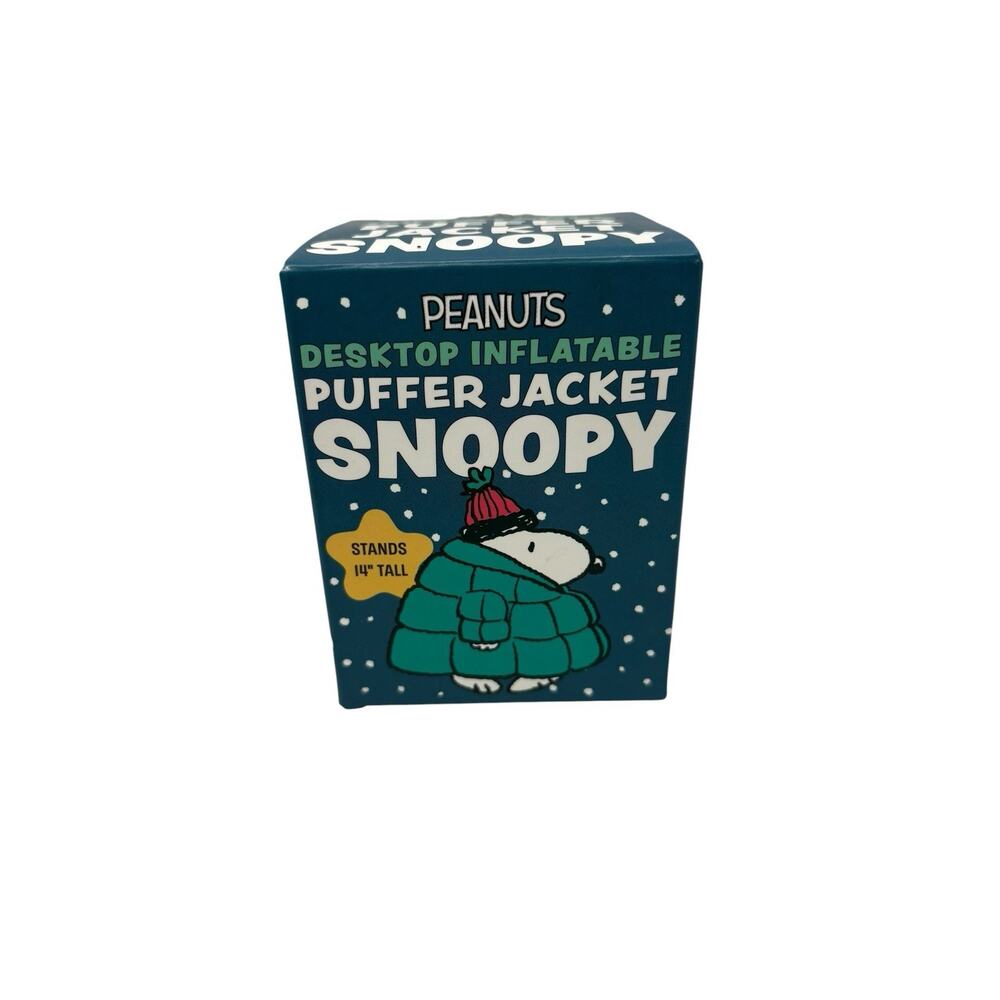 Peanuts Desktop Inflatable Puffer Jacket Snoopy - Stands 14" Tall Holiday Gift